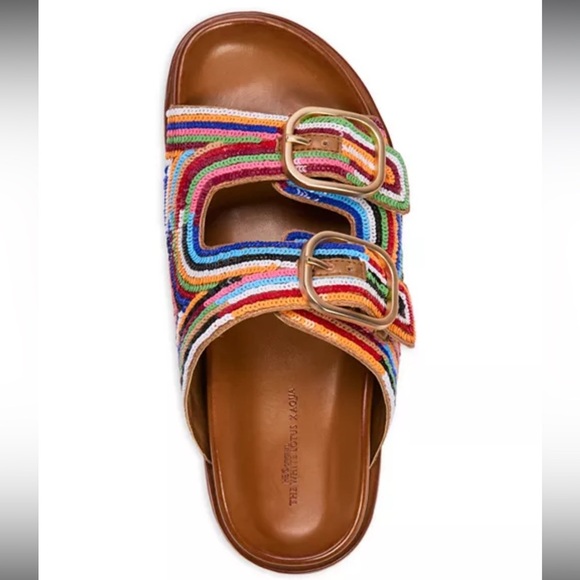 🔥NWOT The White Lotus X AQUA Colorful Sequins Sandals🔥 - Picture 3 of 5